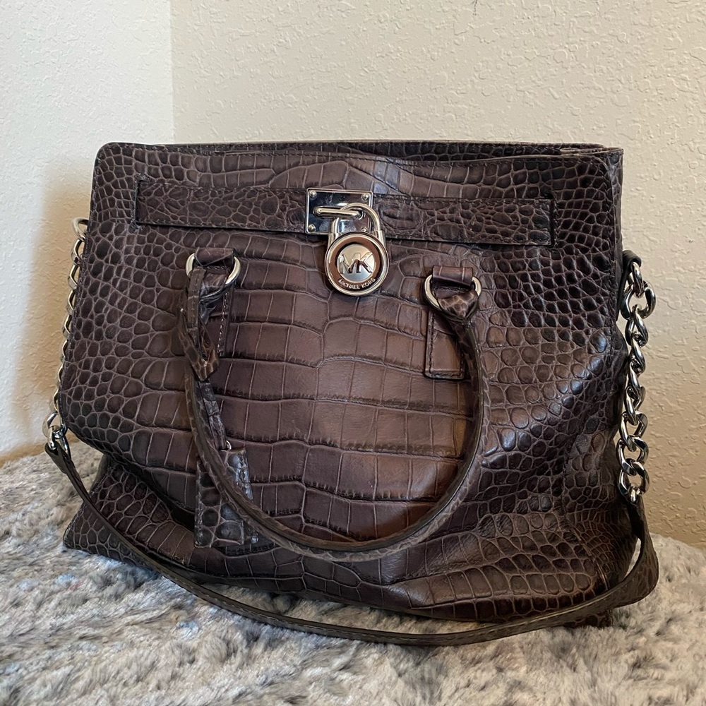 Michael Kors Large Hamilton Crocodile bag